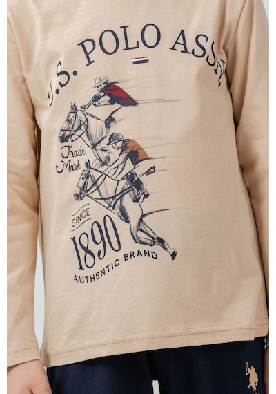 U.S. Polo Assn. Erkek Çocuk Pijama Takımı Baskılı Krem Uzun Kol Pijama Takımı Us2637-c-v1 Us2637-c-v1 U.S. Polo Assn. Erkek Çocuk Pijama Takımı Baskılı Krem Uzun Kol Pijama Takımı Us2637-c-v1 Us2637-c-v1