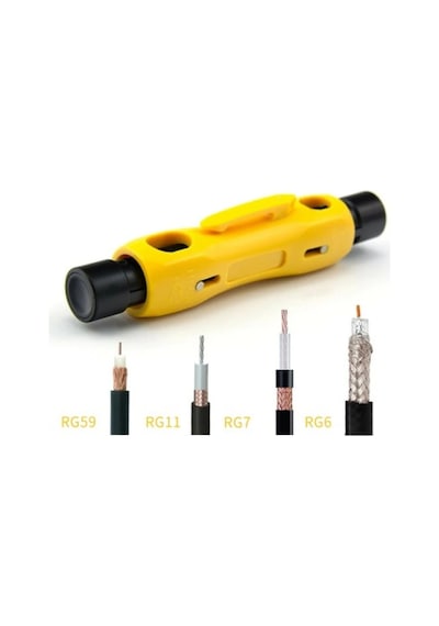 Kablo Soyucu Sıyırıcı Koaksiyel Rg11 - Rg6 - Rg56 Universal Coaxial Kalem Tipi Kablo Soyucu