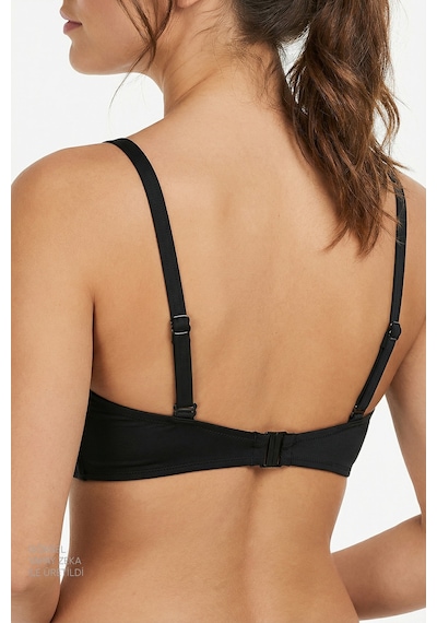 Penti Siyah Lotus Straplez Bikini Üstü