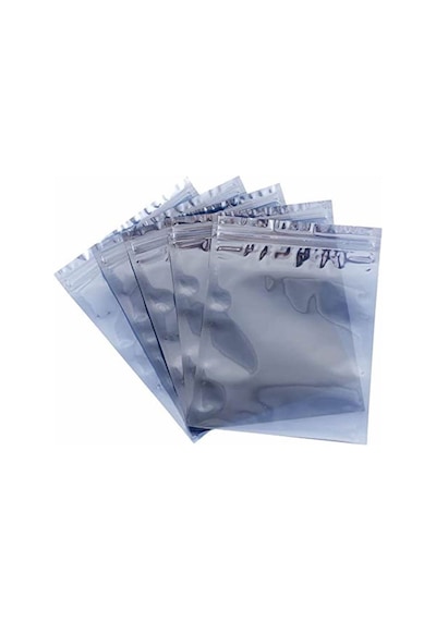 Kilitli Antistatik Poşet 13x18cm 100 Adet Şeffaf Su Toz Geçirmez Koruyucu Esd Metalize Torba
