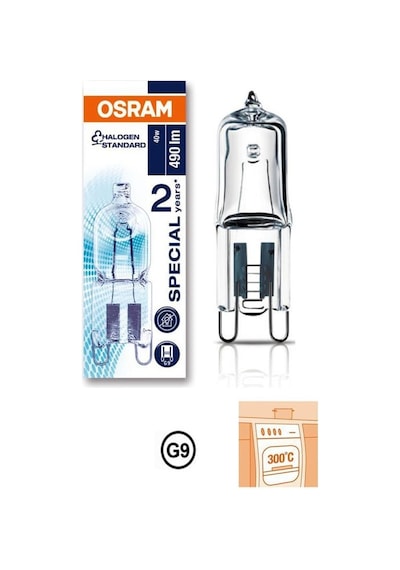 Osram 66740 40W Halopin Fırın Ampul G9 Duy 2700K