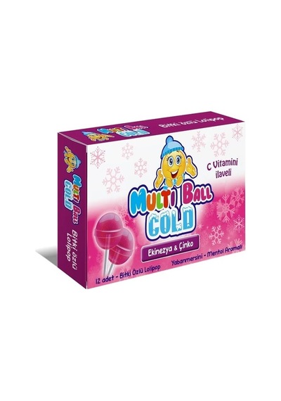 Multi Ball Cold Çocuklar İçin Pastil Lolipop