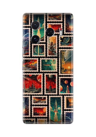 Tecno 30 Pro 5g Kılıf Hayat Serisi Desenli Posta Pulları-ürün Kodu 2007