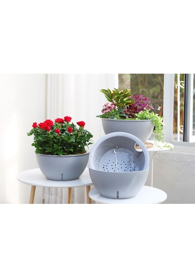 Kendinden Sulamalı Yuvarlak Bahçe Tipi Akıllı Saksı 34.5 X 18.5 X 34.5cm