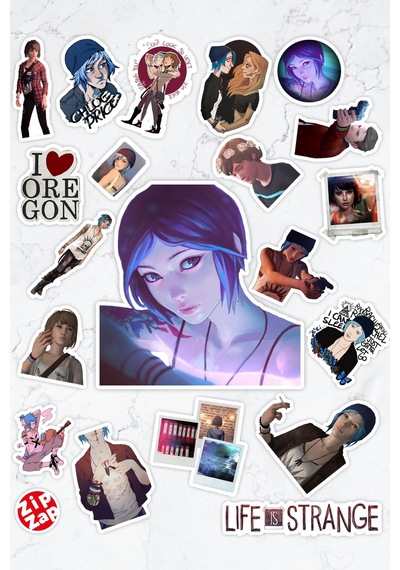 Life Is Strange Video Oyun Telefon Laptop Yapışkanlı Folyo Sticker Paketi 20 Adet Çok Renkli