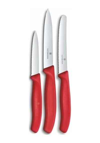 6.7111.34c1 Swiss Classic 3lü Bıçak Set, Kırmızı