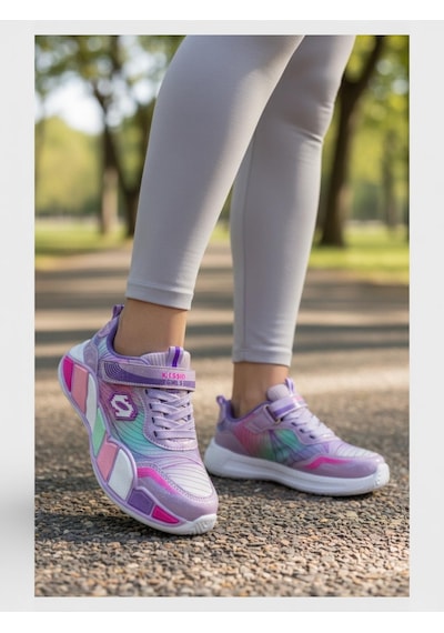 02 Kız Çocuk Rahat Sneaker Lila