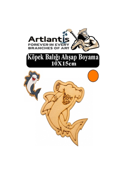 Ahşap Boyama Deniz Canlıları 1 Adet 10x15cm Boyama Figürü Etkinlik Çoçuk Gelişim Motor Beceri Kreş Anasınıfı Turuncu