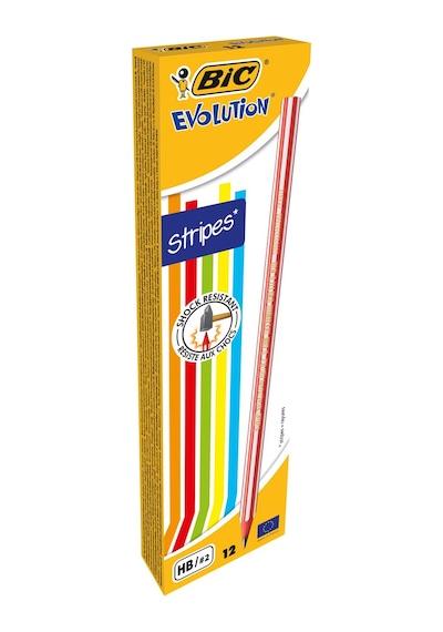 Bic Evolution Stripes Kurşun Kalem 12'li Kutu