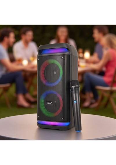 Kts-2089 Rgb Işıklı Taşınabilir Bluetooth Hoparlör - Şarjlı Parti Höpörlör