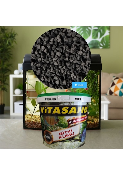 Pro-89 2mm Siyah Akvaryum Ve Bitki Kumu 20 Kg