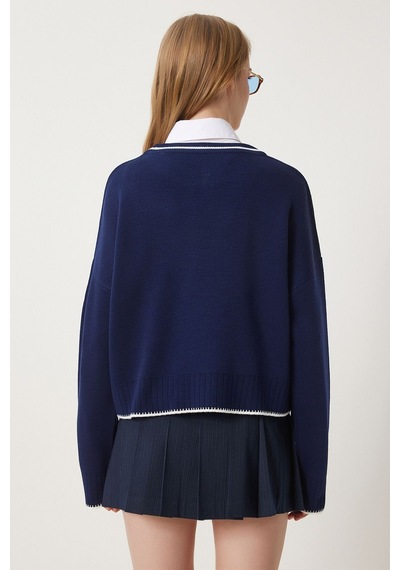 Cloudy Kids Kadın Bisiklet Yaka Triko Basic Kazak Günlük Kullanım Mevsimlik Lacivert - 665310242 Lacivert Cloudy Kids Kadın Bisiklet Yaka Triko Basic Kazak Günlük Kullanım Mevsimlik Lacivert - 665310242 Lacivert