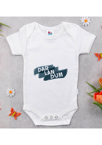 Bk Kids Darlandum Tasarımlı Beyaz Bebek Body Zıbın-1 Çok Renkli