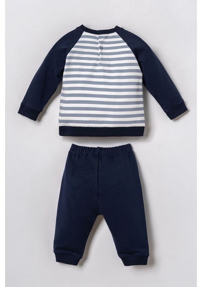 U.S. Polo Assn. Erkek Bebek Stripes Yeşil Uzun Kol Pijama Takım Usb3164-c-v2 Usb3164-c-v2