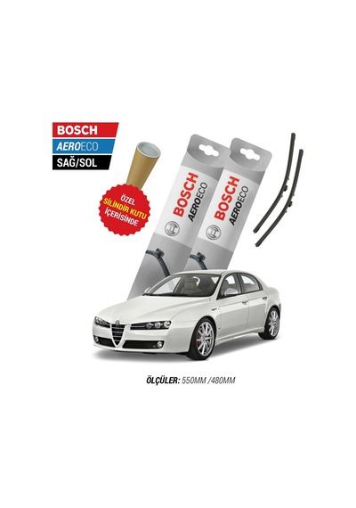 Bosch Aeroeco Alfa Romeo 159 Silecek Seti (2005-2011)