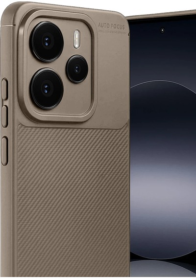 Ilkeshop Newface Xiaomi Note 14 5g Auto Focus Karbon Kapak - Kahverengi