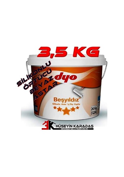 Dyo Beşyıldız Silikonlu İç Dış Cephe Astarı Beyaz 3,5 Kg