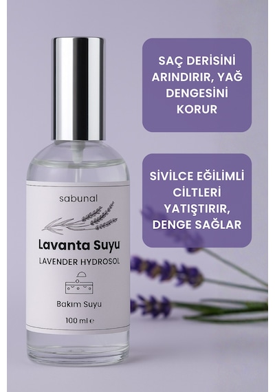 Lavanta Suyu 100 Ml Arındırıcı Ve Dengeleyici Cilt & Saç Toniği Hidrosol