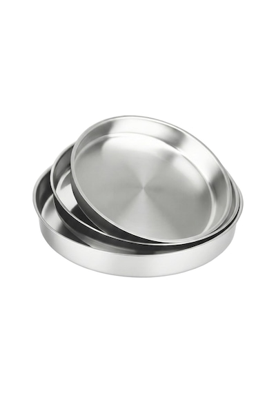 Paslanmaz Çelik Yuvarlak Fırın Tepsisi, 40x6 Cm, 7 Lt, Inox, Tek Parça, Ev Ve Profesyonel Mutfaklar İçin Diğer