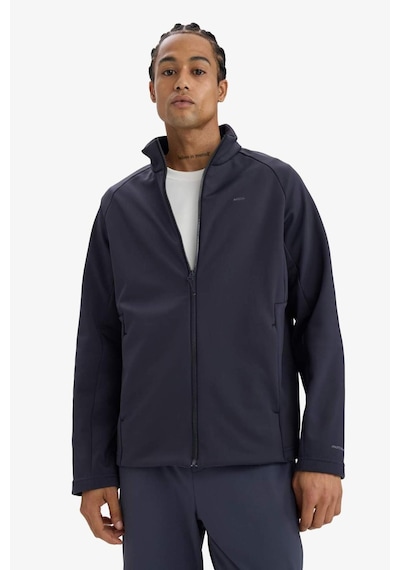 Defacto Defactofit Su İtici Slim Fit Dar Kesim Fermuarlı Softshell Yağmurluk E9495ax25auar214 Antrasit