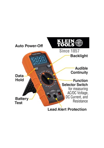 Klein Tools Mm325 Multimetre, Dijital Manuel Değişen 600v Ac/dc Gerilim Test Cihazı, Pilleri, Akımı