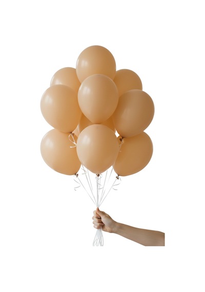 Pastel Balon 11 İnc 28 Cm Doğum Günü Parti Malzemeleri 10 Adet Bej
