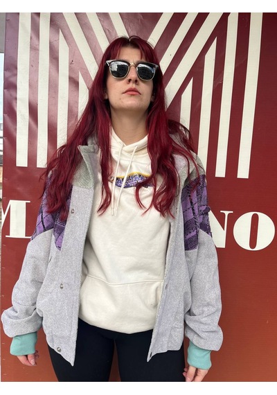 Unisex Aztek Retro Bomber Oversize Desenli Vintage Ceket Ymeg4 Çok Renkli
