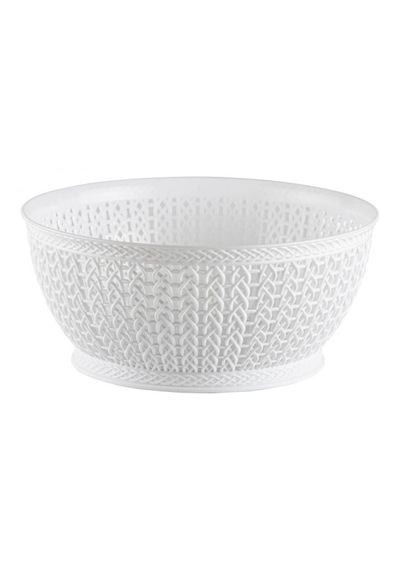 Yuvarlak Örgü Sepet 3,5 Lt Round Knitting Basket 3,5 L Beyaz