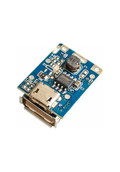 Powerbank Şarj Modülü + 3.7V 18650 Şarjlı Pil Micro Usb Converter