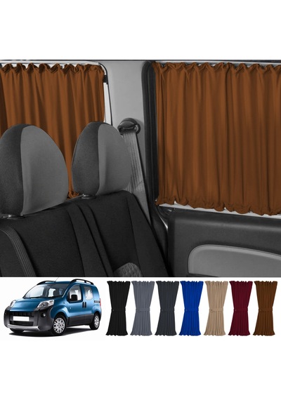 Pandami Peugeot Bipper 2008-2014 Uyumlu Taba Raylı Oto Perde Takımı