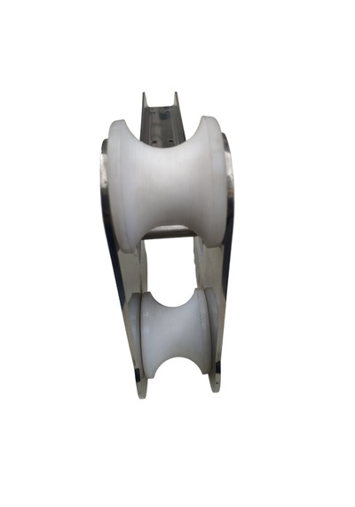 Tekne Burun Makarası. Mafsallı Baş Makarası. 304 Krom 50x370mm