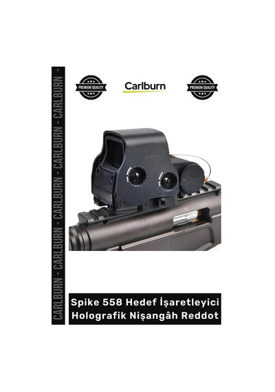 Nişangah Profesyonel Taktik Optik Spike 558 Hedef İşaretleyici Holografik Nişangâh Reddot Siyah Çok Renkli