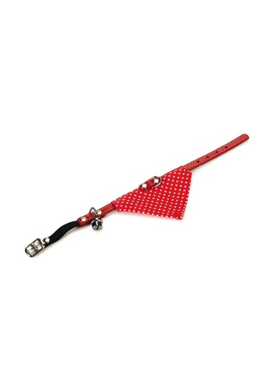 Kedi Boyun Tasması, Zilli, Kırmızı, 24-29cm