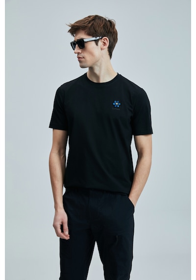 Lufian Peace Modern Grafik T- Shirt Siyah Siyah 111020246100100 Siyah