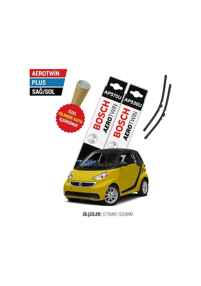 Smart Fortwo 2013 Model Silecek Takımı Ön Bosch Aerotwin Plus