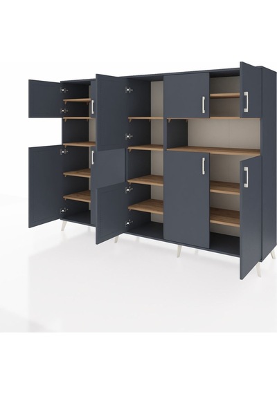 Hyperion Dolap 14 Raflı 10 Kapaklı 220x44x163 Antrasit-antrasit/ç Antrasit-antrasit/çam Hyperion Dolap 14 Raflı 10 Kapaklı 220x44x163 Antrasit-antrasit/ç Antrasit-antrasit/çam