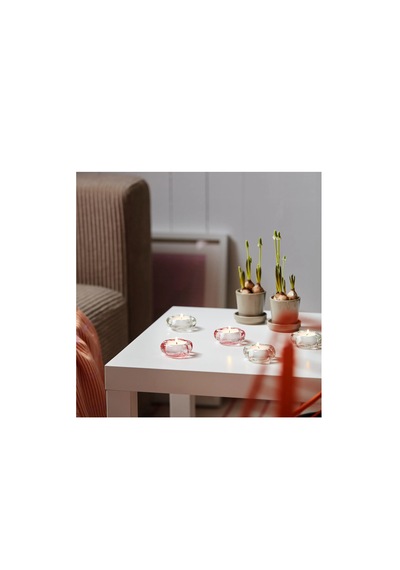 Ikea Bladfågel Tealight Mumluk, Saydam Cam, 3 Cm Beyaz