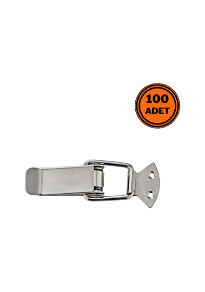 100 Adet Sandık Klipsi Kilidi Gergi Mandalı Orta Boy Nikel