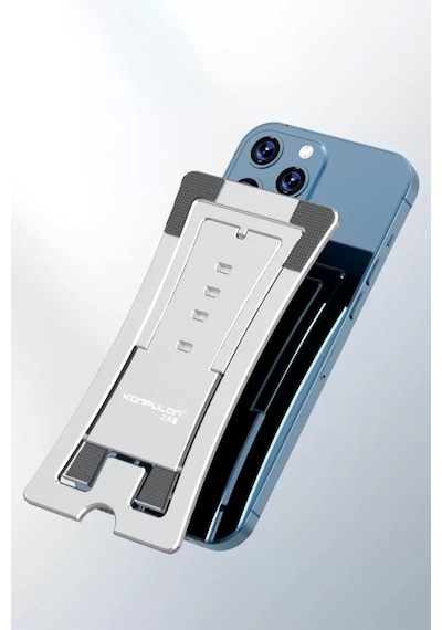 Konfulon Cm23 Ayarlanabilir Katlanabilir Masaüstü Telefon Tutucu - Gümüş