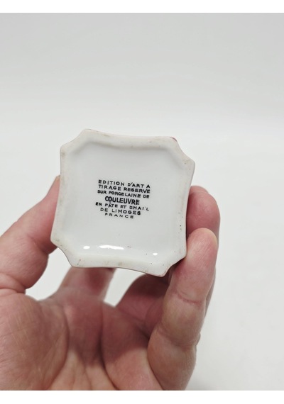 Couleuvre Limoges Çiçek Desenli Porselen Parfüm Şişesi 10x5x5cm Hasarlı