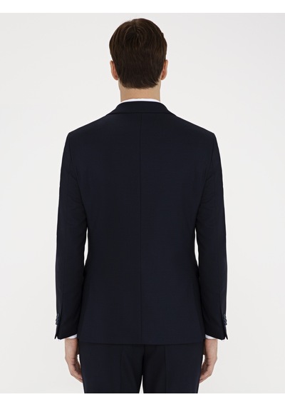 Cacharel Lacivert Slim Fit Yün Ceket