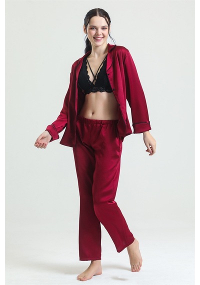 Magic Form 19718 Kadın Bordo Gömlek Yaka Biyeli Cepli Saten Pijama Takım Bordo - 311764045 Bordo Magic Form 19718 Kadın Bordo Gömlek Yaka Biyeli Cepli Saten Pijama Takım Bordo - 311764045 Bordo