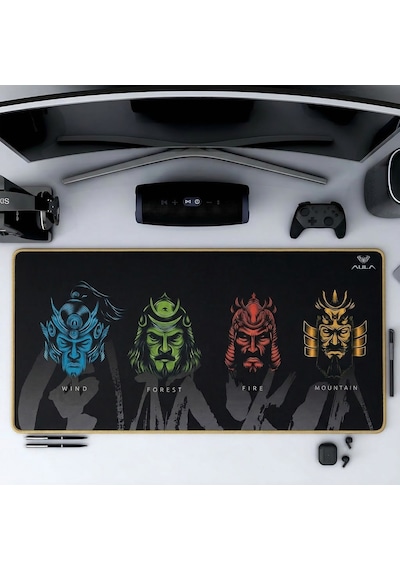 Aula Mp-wffm 70x30cm Kaymaz Tabanlı Gaming Oyuncu Mousepad Siyah