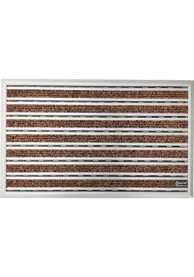 Halı Üst Yüzeyli Alüminyum Ince Seri Kahverengi Paspas 60X90