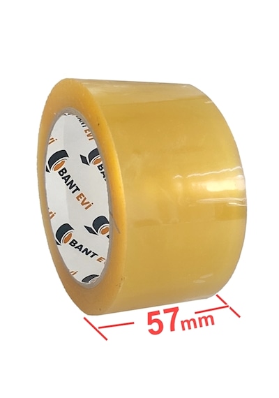 Geniş Koli Bandı 57mmx100mt Şeffaf Hotmelt Yapışkanlı Bant