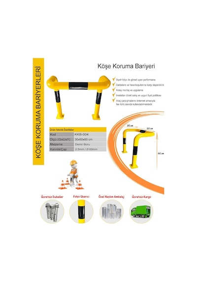Otopark Bariyeri Kolon Köşe Koruma Bariyeri Duvar Kolon Koruyucu (328857949)