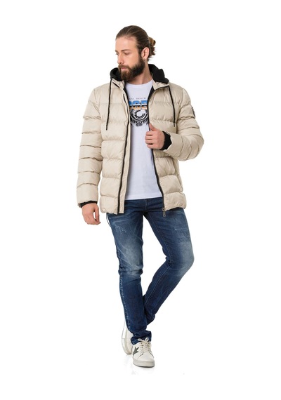 Cipo & Baxx Cm202 Erkek Şişme Mont Bej