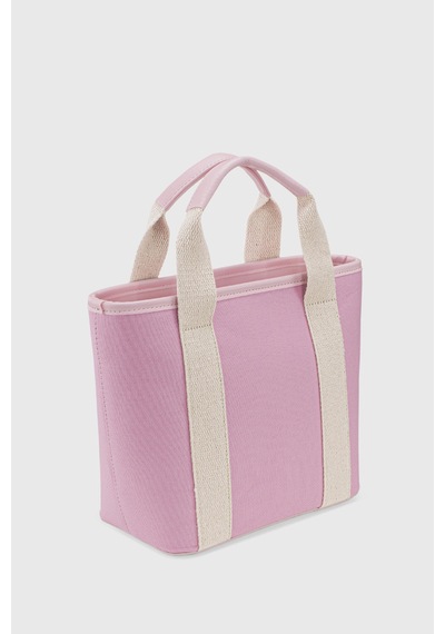 Housebags Kadın Pembe Çift Saplı Kanvas Tote Bag 246 Pembe
