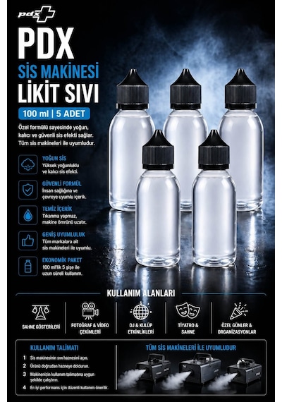 Pdx Sis Makinesi Likit Sıvı 100 Ml 5 Adet