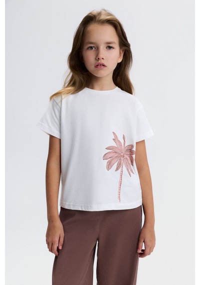Xo Kids Kız Çocuk 3lü Alt Üst Kombin Takmı 8-14 Yaş Set0505 Kahverengi